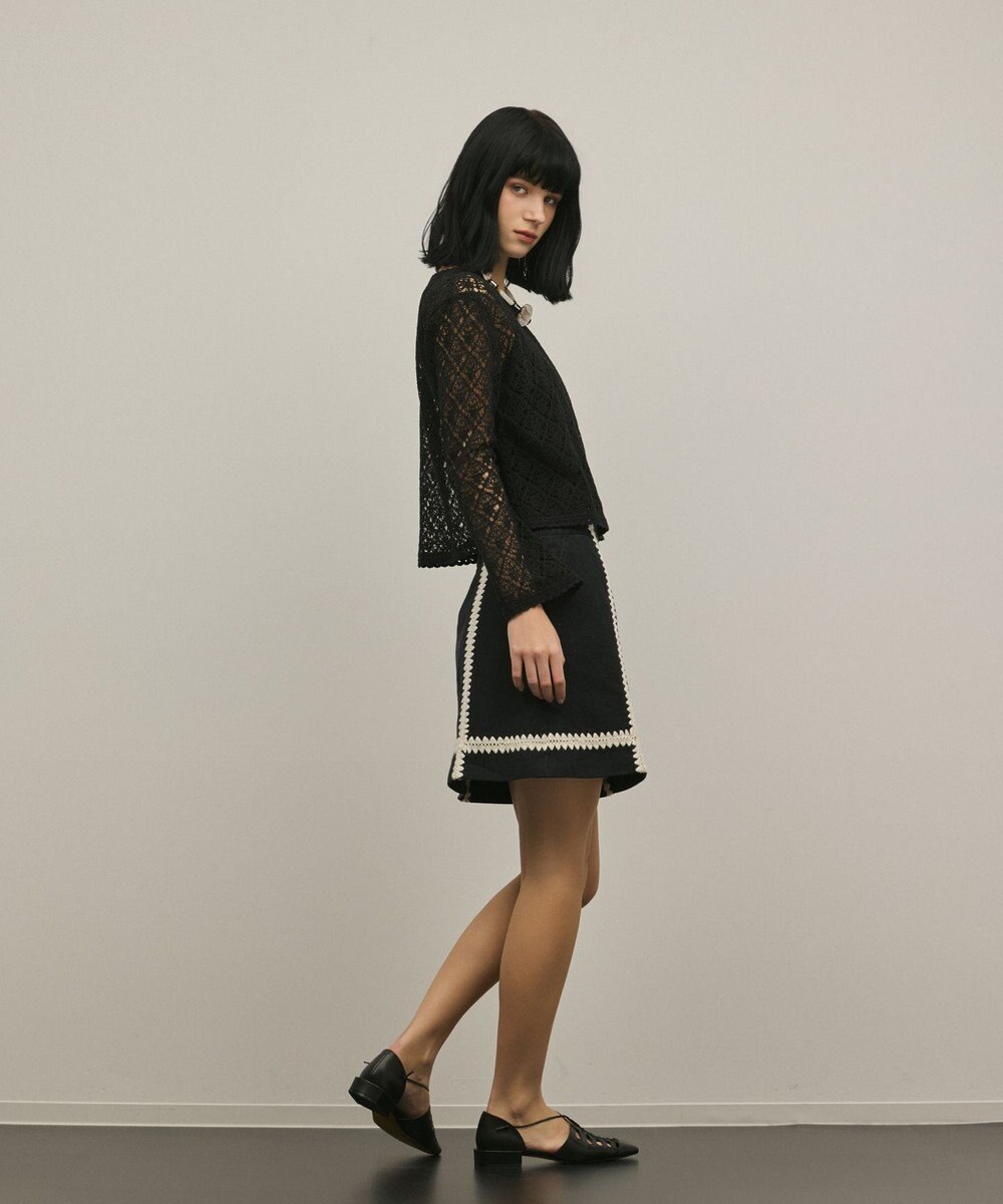 GRACE CONTINENTAL ラインembミニスカート 