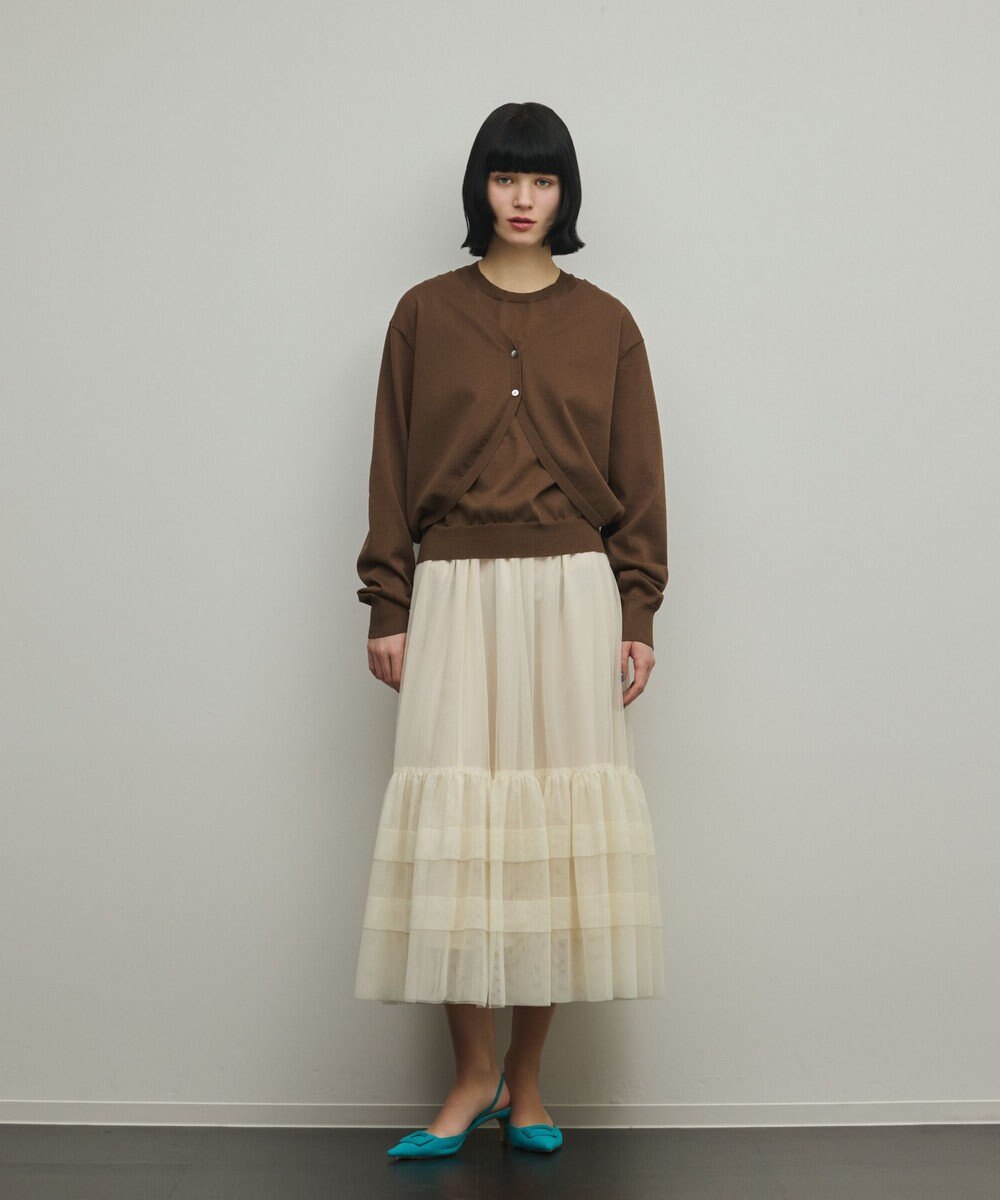 GRACE CONTINENTAL レイヤードニットトップ 
