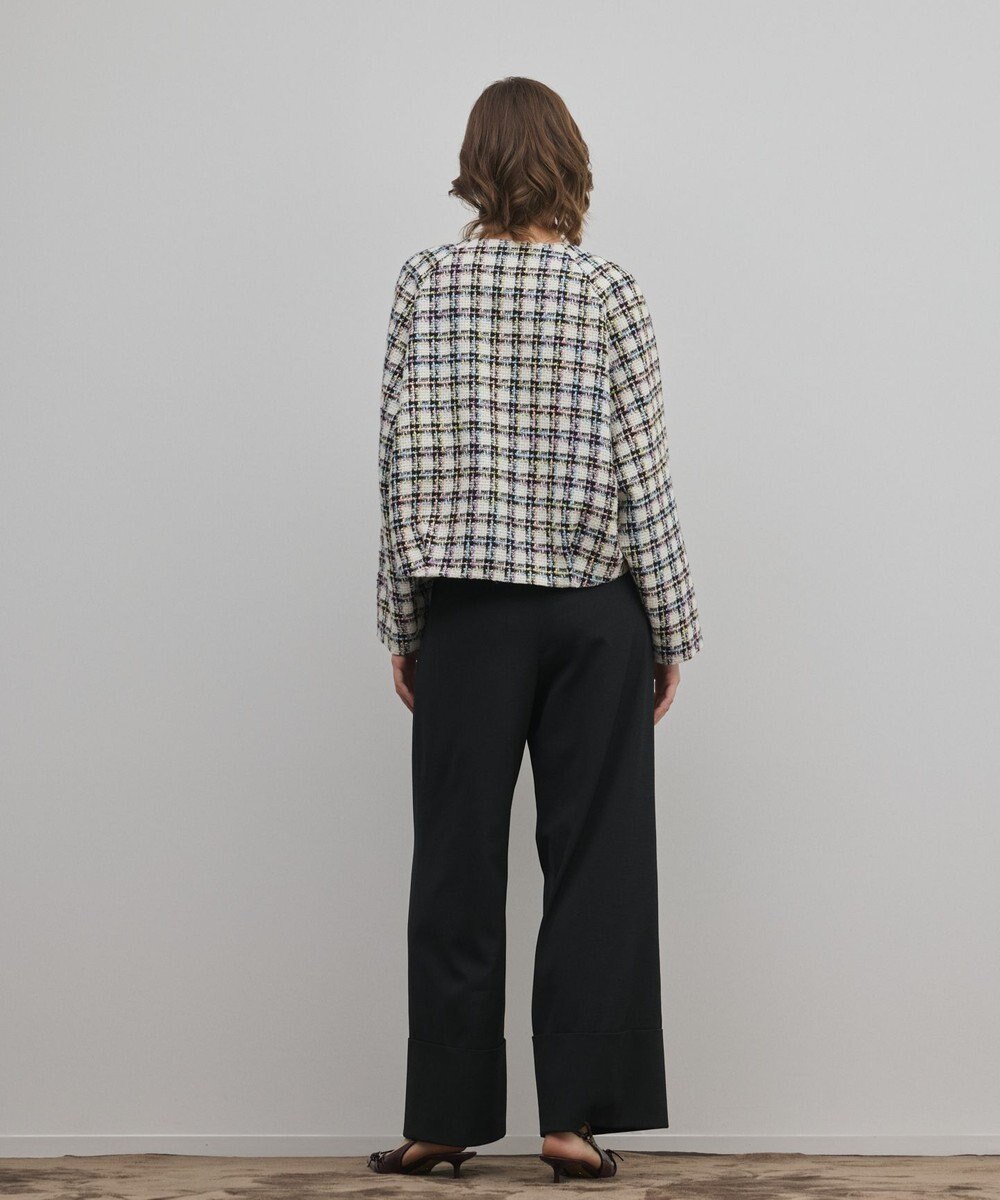 GRACE CONTINENTAL レースヘムツイードジャケット 