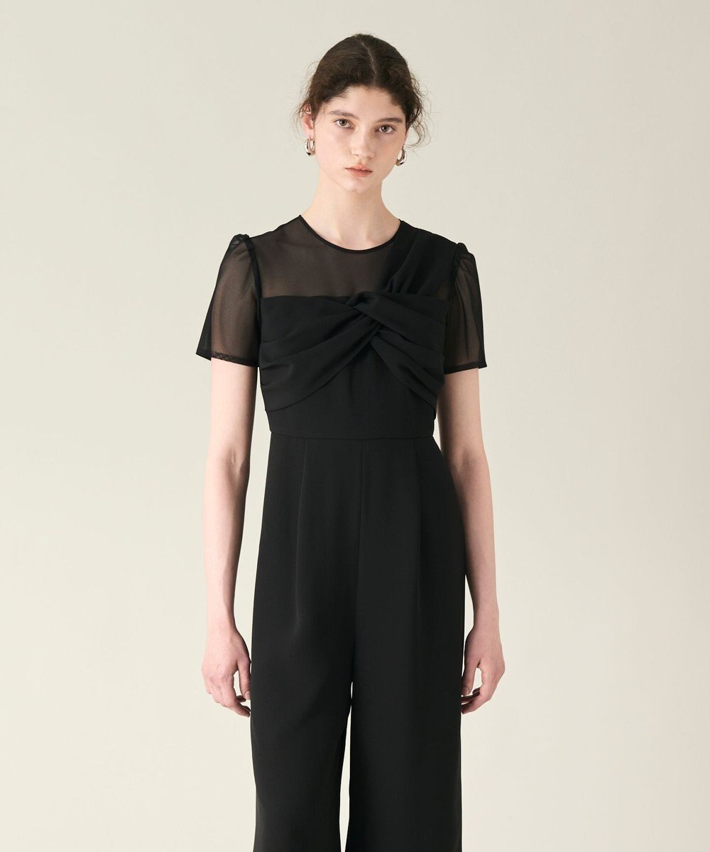 GRACE CONTINENTAL ドレープリボンサロペット 