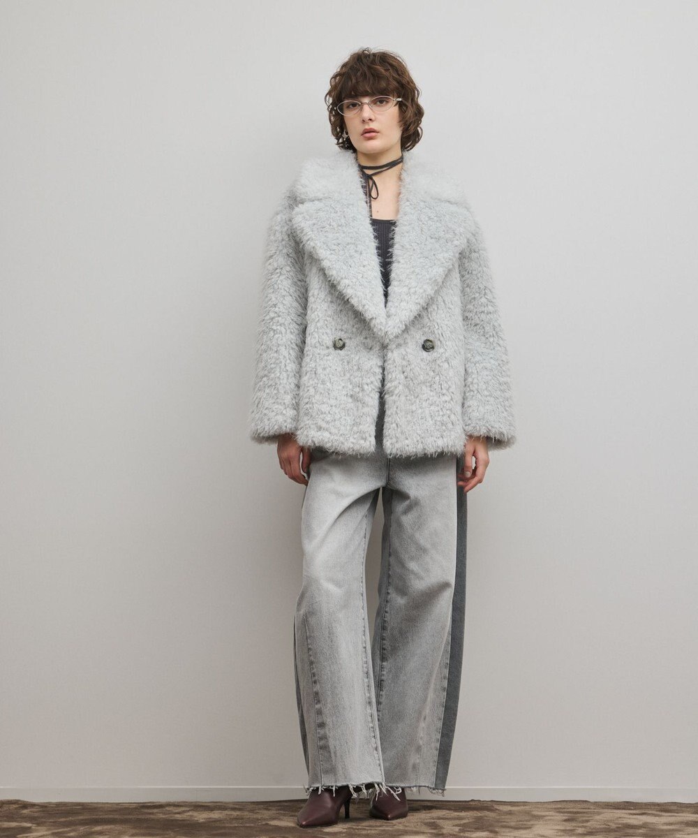 GRACE CONTINENTAL フェイクファーPコート 