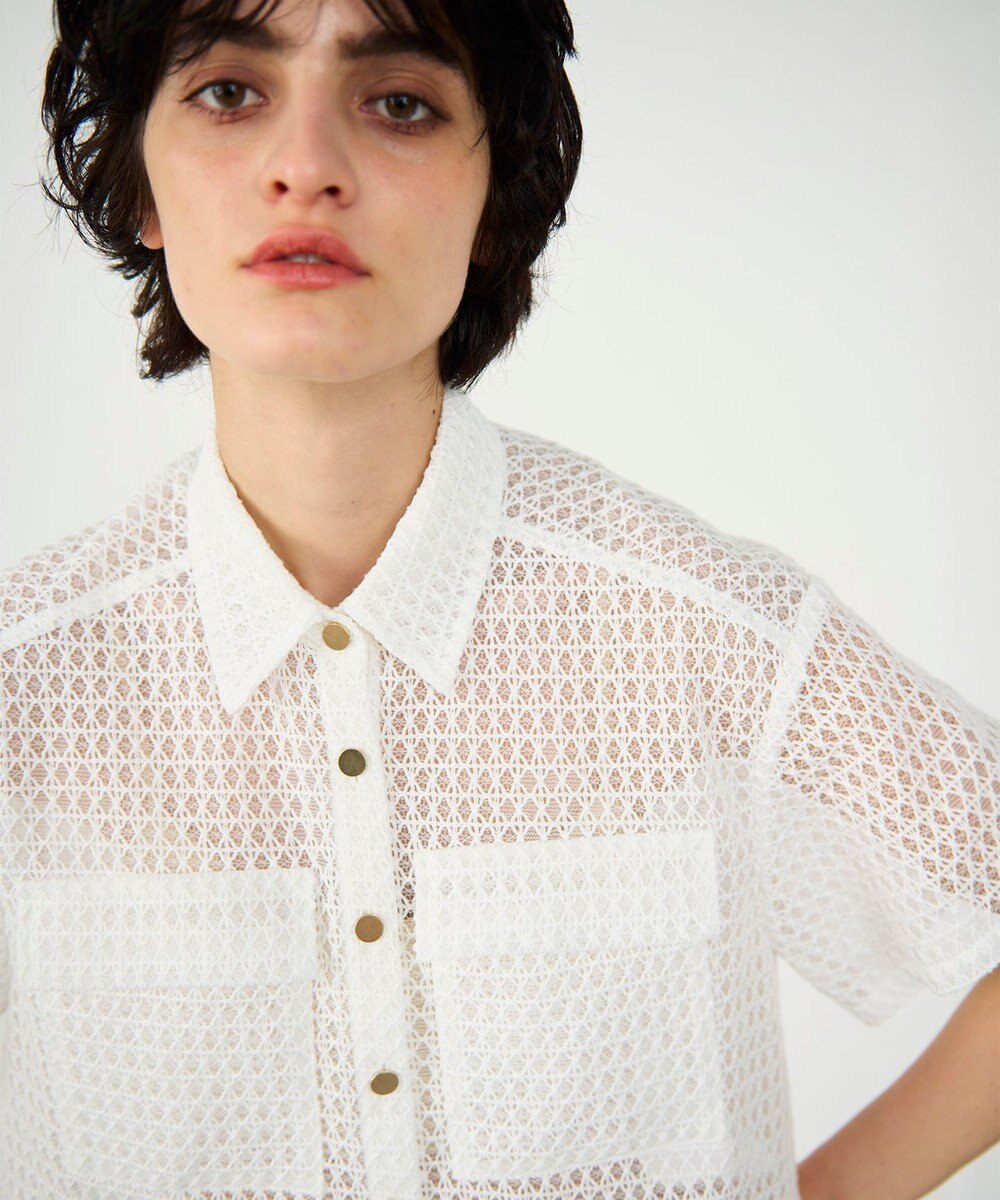 GRACE CONTINENTAL ラッセルメッシュシャツ