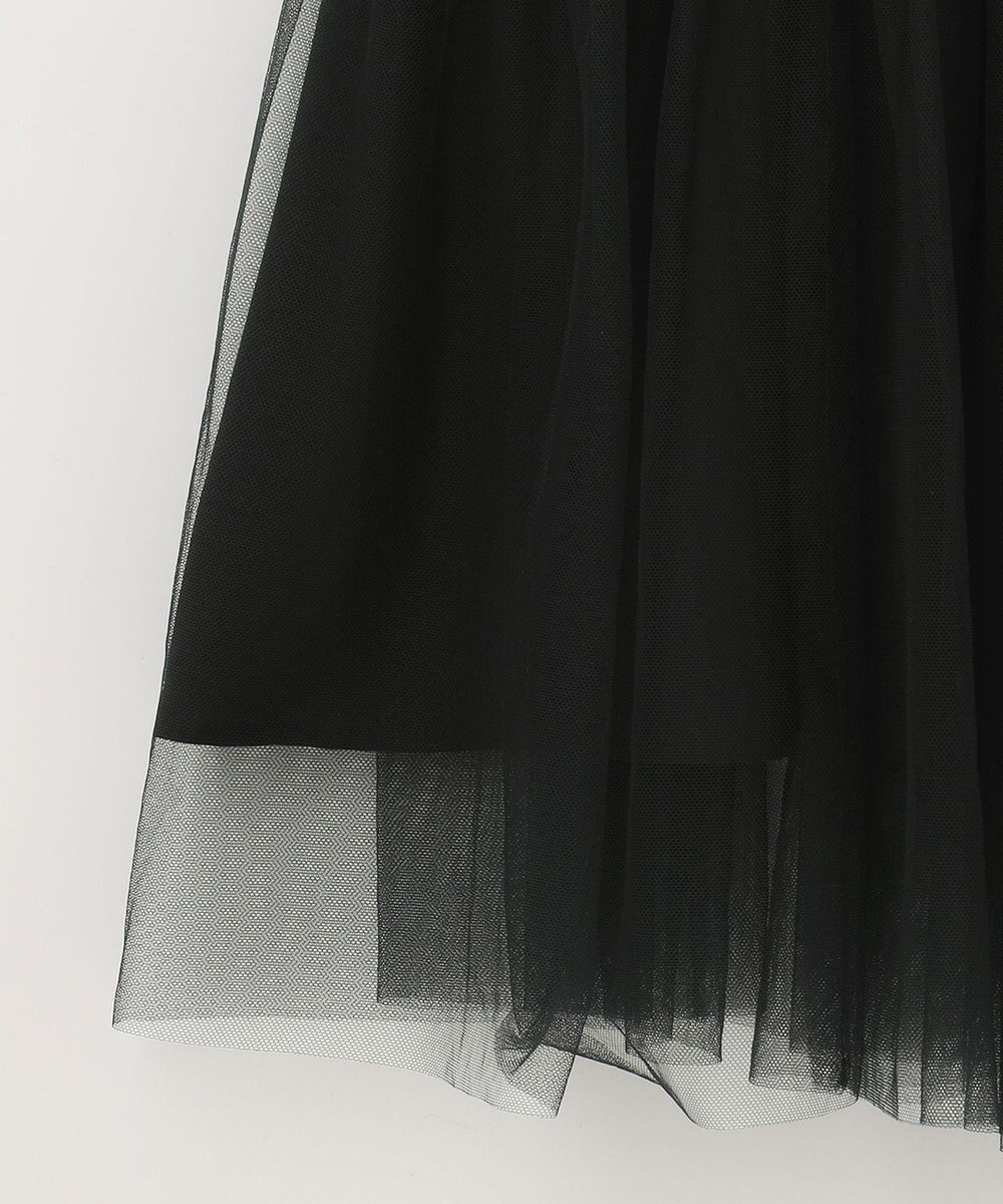 GRACE CONTINENTAL ブラックタフタオーバースカート 