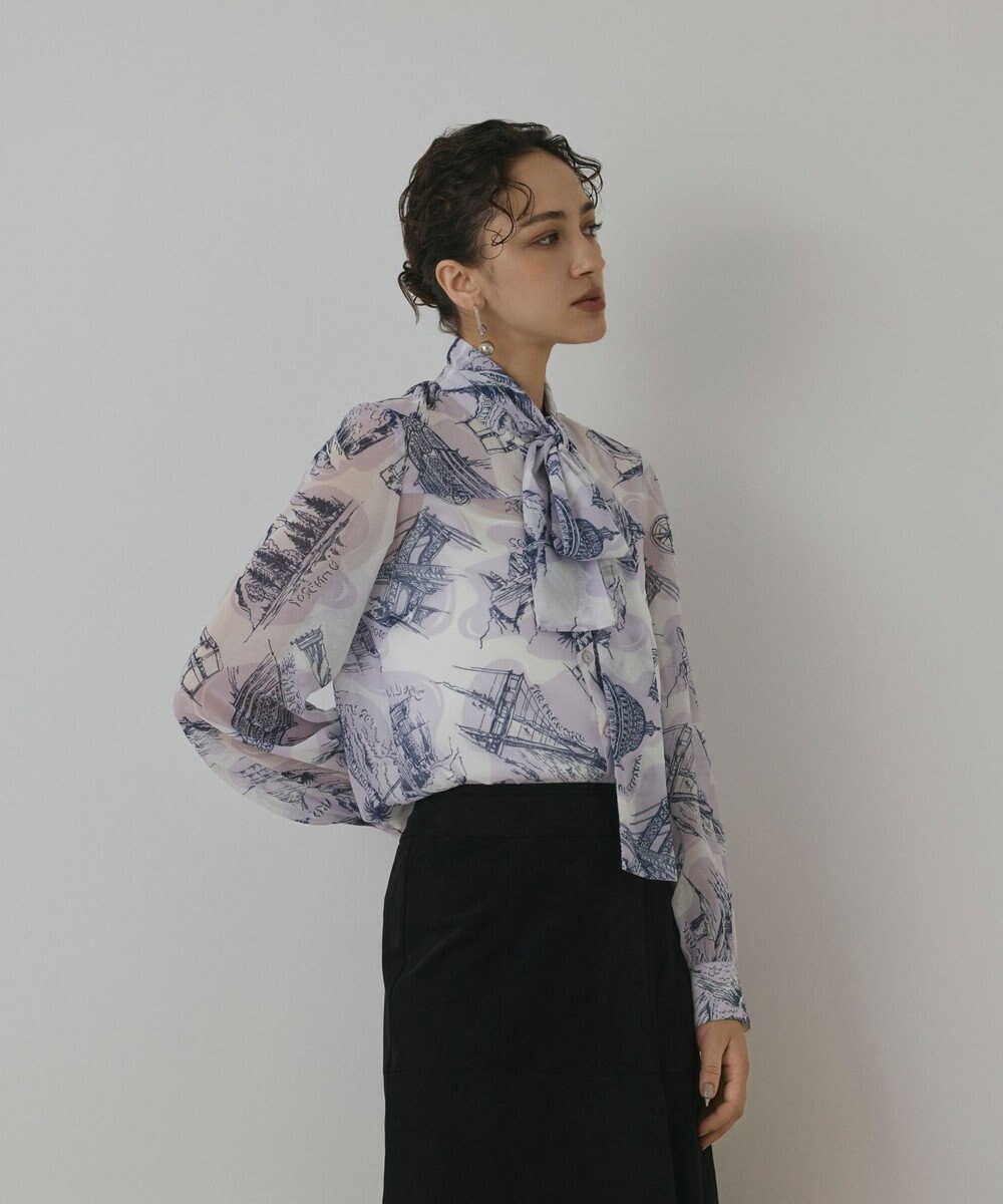 GRACE CONTINENTAL スカ－フタイブラウス 