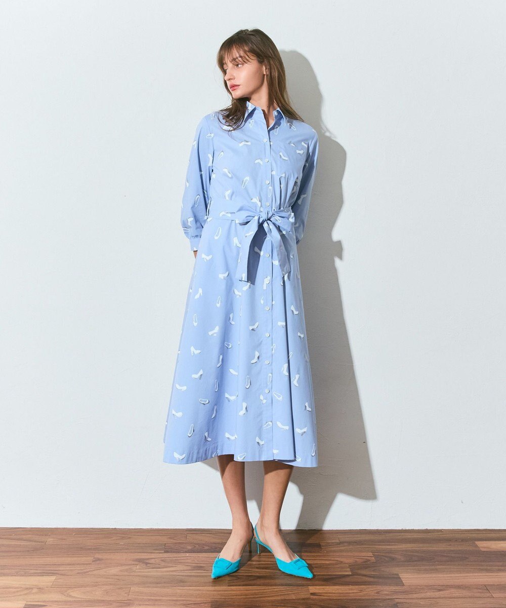 GRACE CONTINENTAL ヒールプリントシャツドレス 