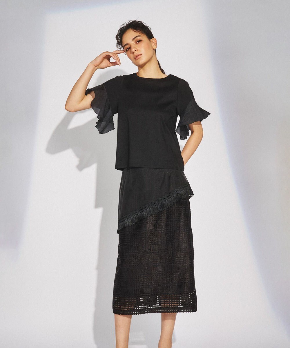 GRACE CONTINENTAL フレアスリーブカットトップ