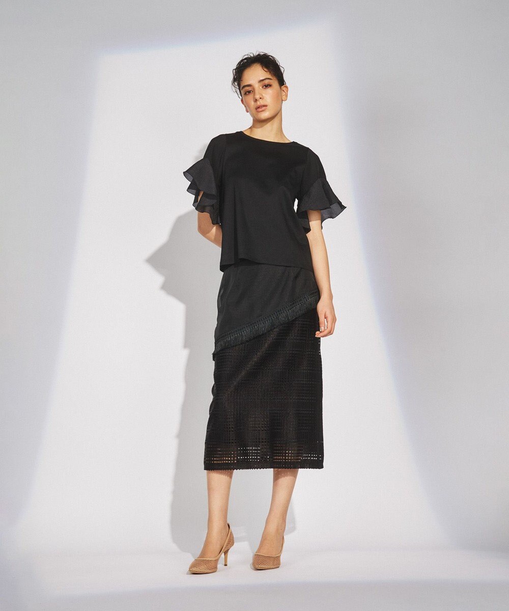 GRACE CONTINENTAL フレアスリーブカットトップ