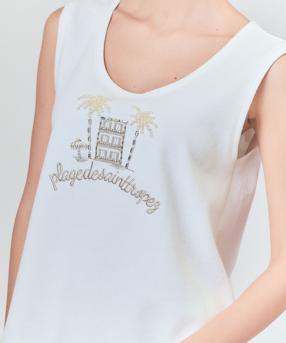 GRACE CONTINENTAL ビジューモチーフノースリーブ 