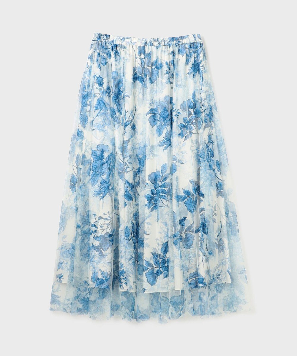 GRACE CONTINENTAL シャドーフラワープリントスカート 