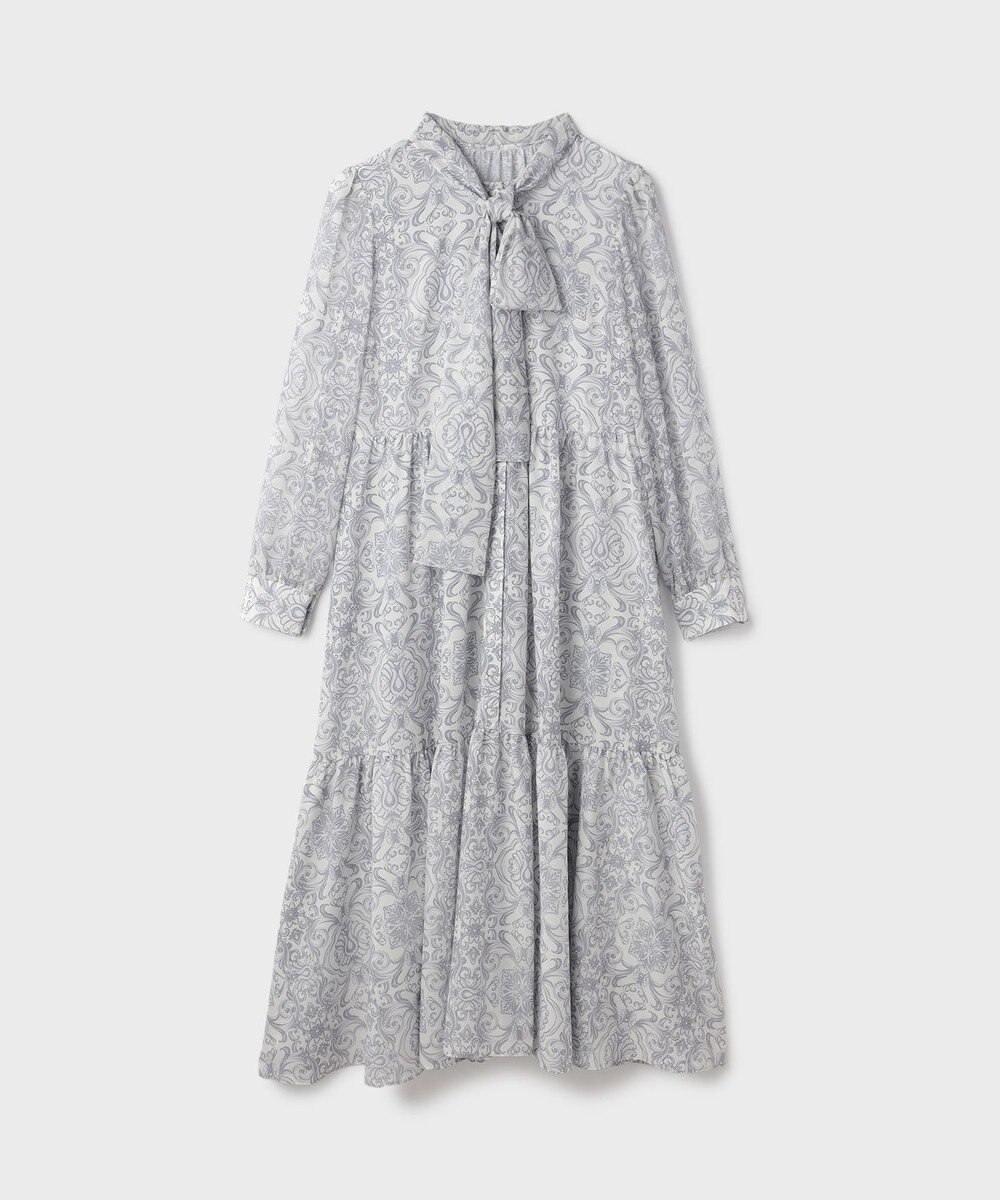 GRACE CONTINENTAL ダマスク柄風プリントワンピース 