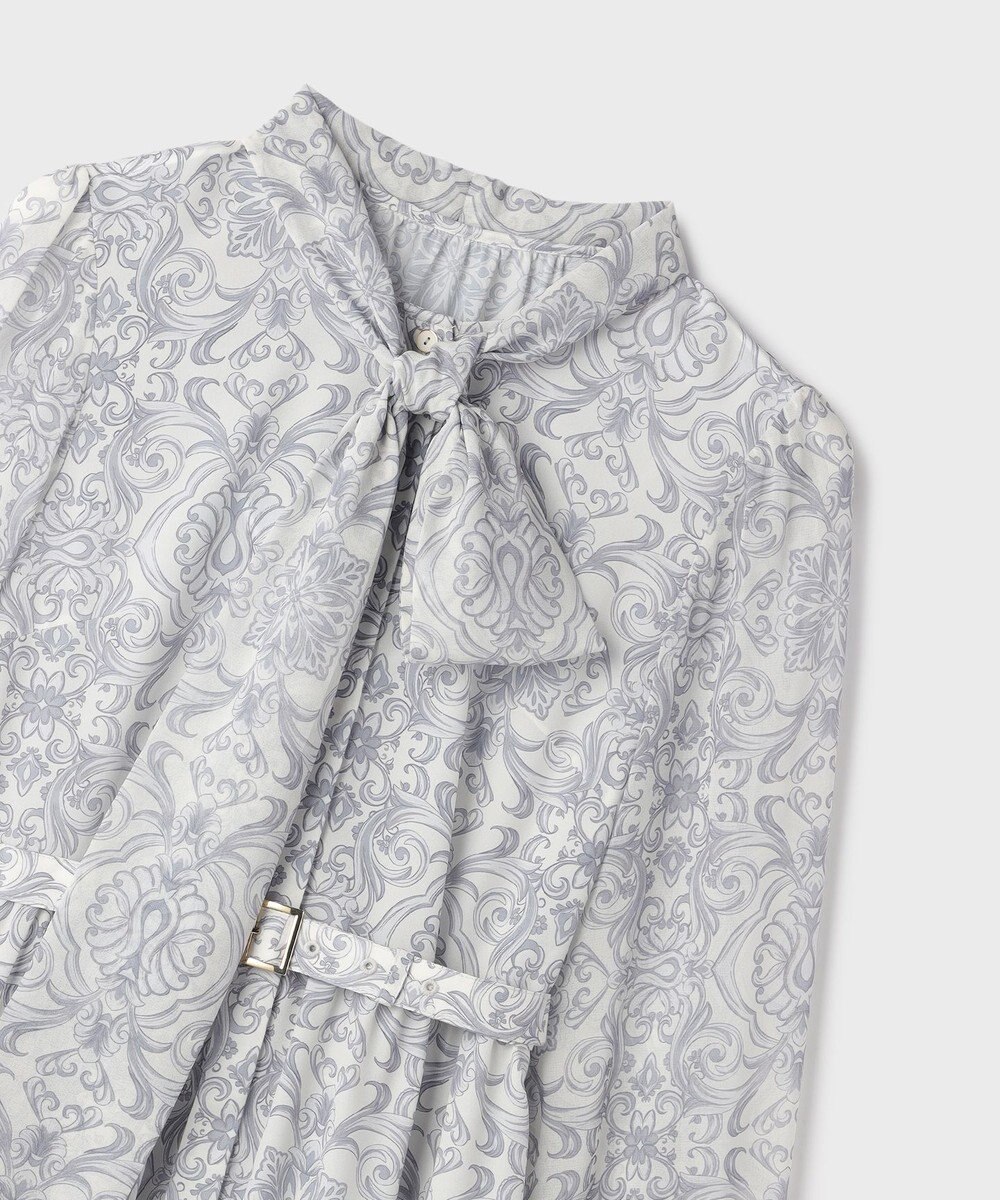 GRACE CONTINENTAL ダマスク柄風プリントワンピース 