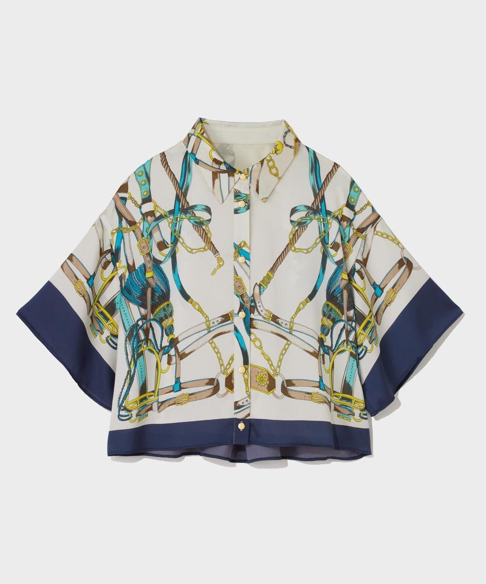 GRACE CONTINENTAL マリンスカーフプリントシャツ