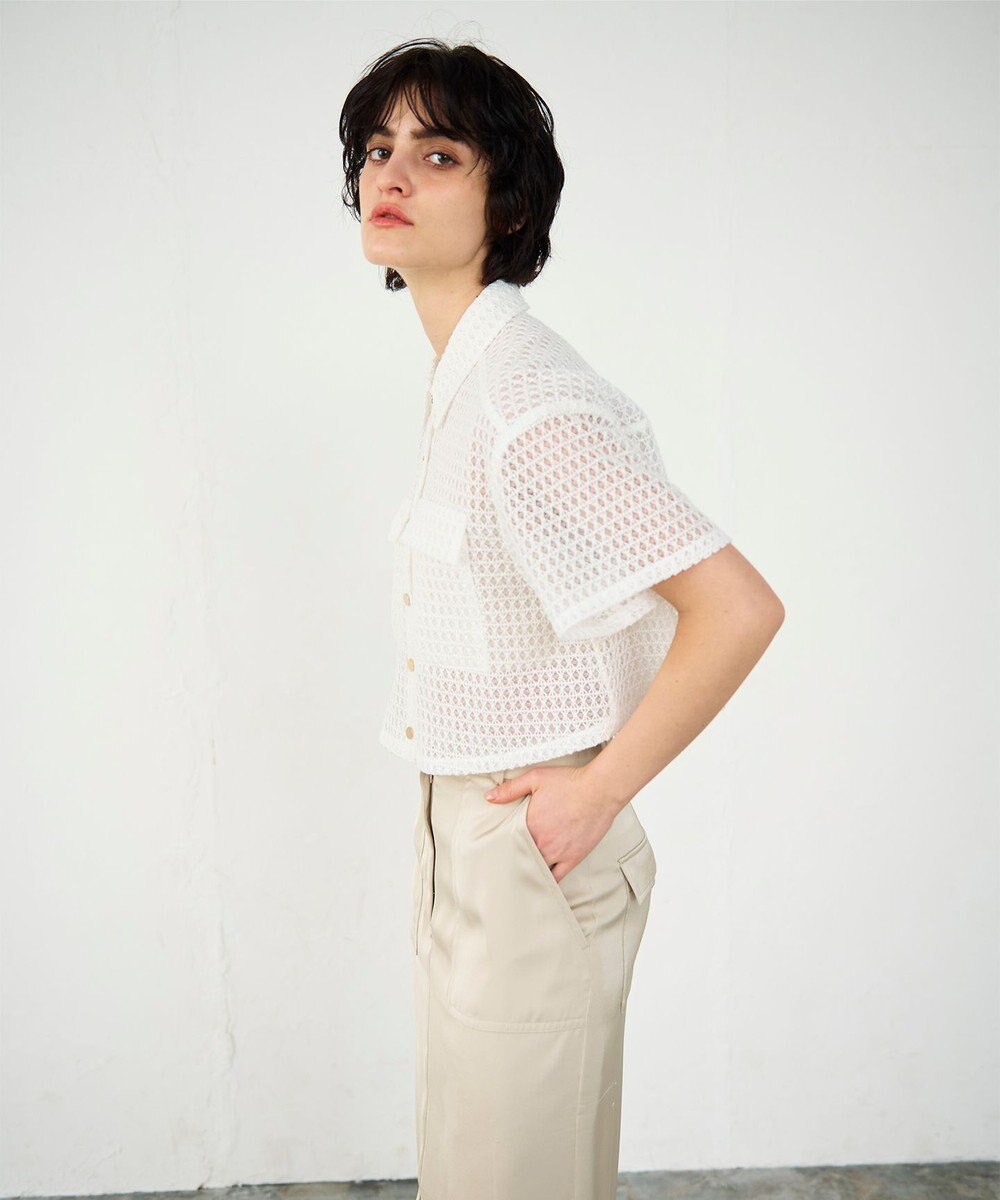 GRACE CONTINENTAL ラッセルメッシュシャツ 