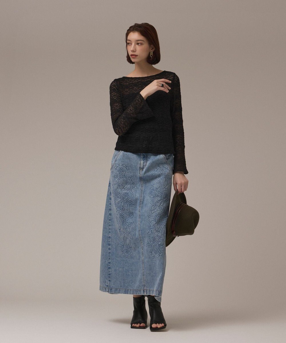 みいGRACE CONTINENTAL Diagram/エンボススカート ビッグフラワータイトスカート / GRACE CONTINENTAL | GRACE