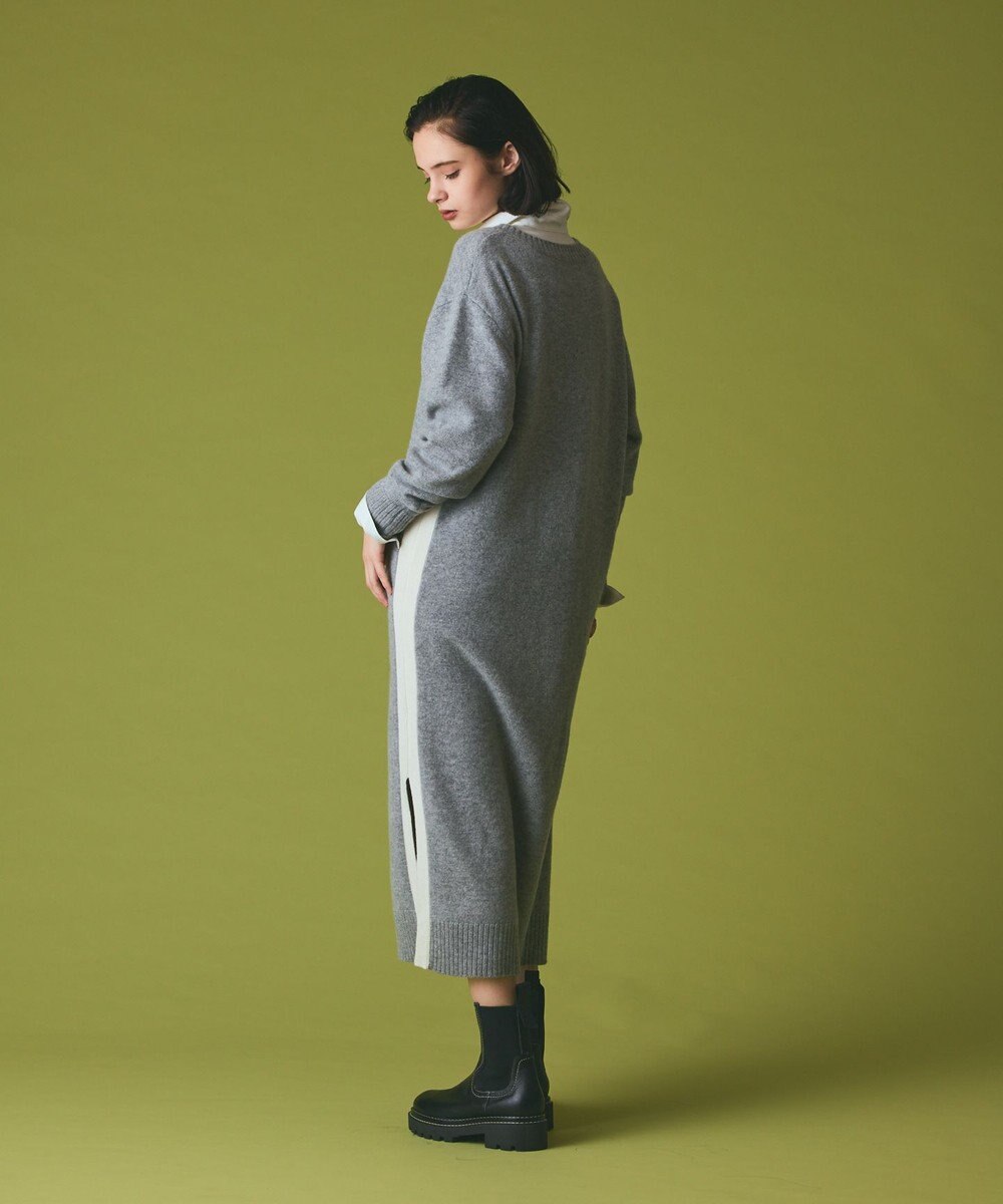 GRACE CONTINENTAL ライン配色ニットワンピース 