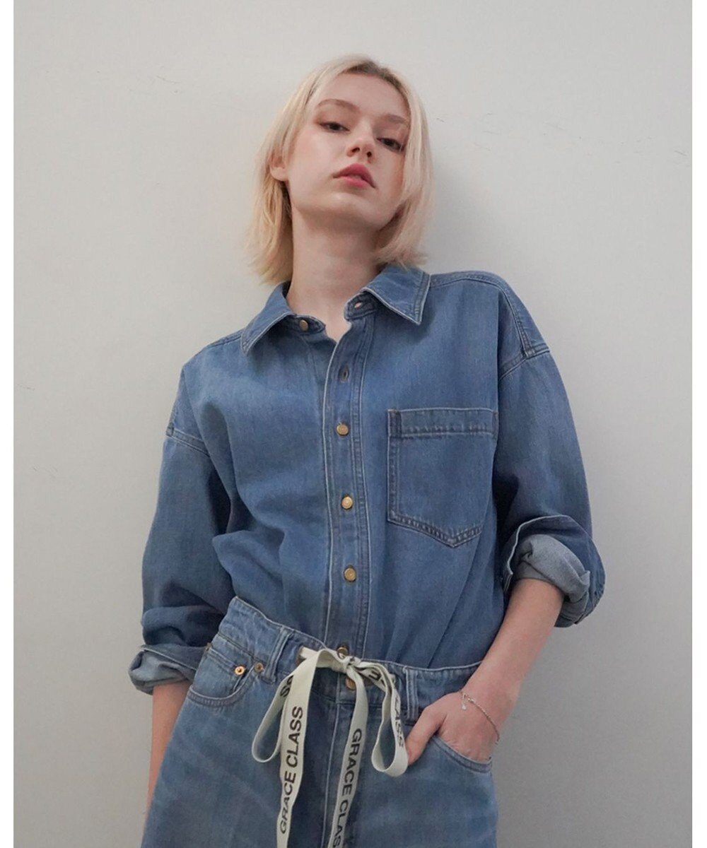 GRACE CONTINENTAL 10ozムラ糸デニムシャツ 