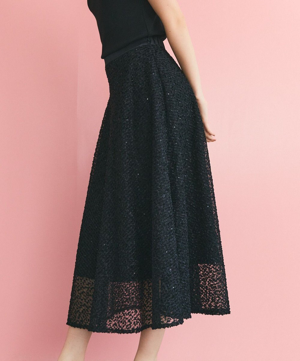 GRACE CONTINENTAL フェザーembドレス