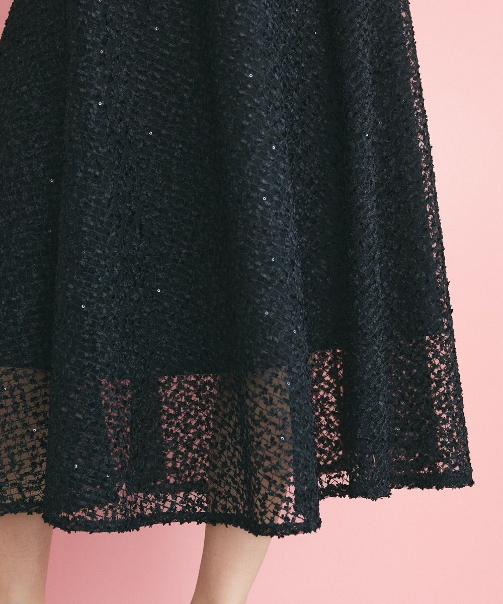 GRACE CONTINENTAL フェザーembドレス