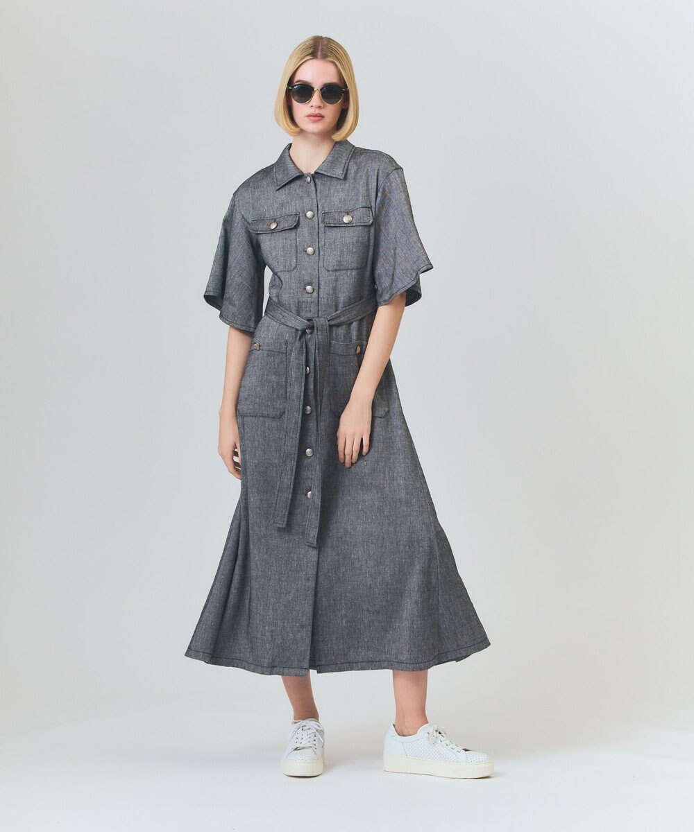 GRACE CONTINENTAL リネンデニムライクワンピース 