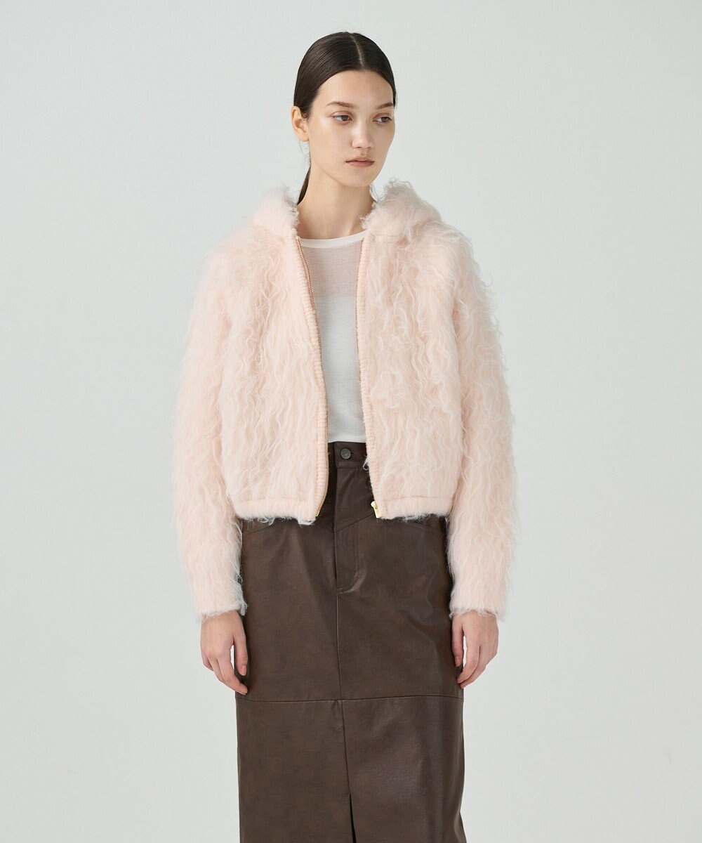 GRACE CONTINENTAL 起毛ニットパーカー 