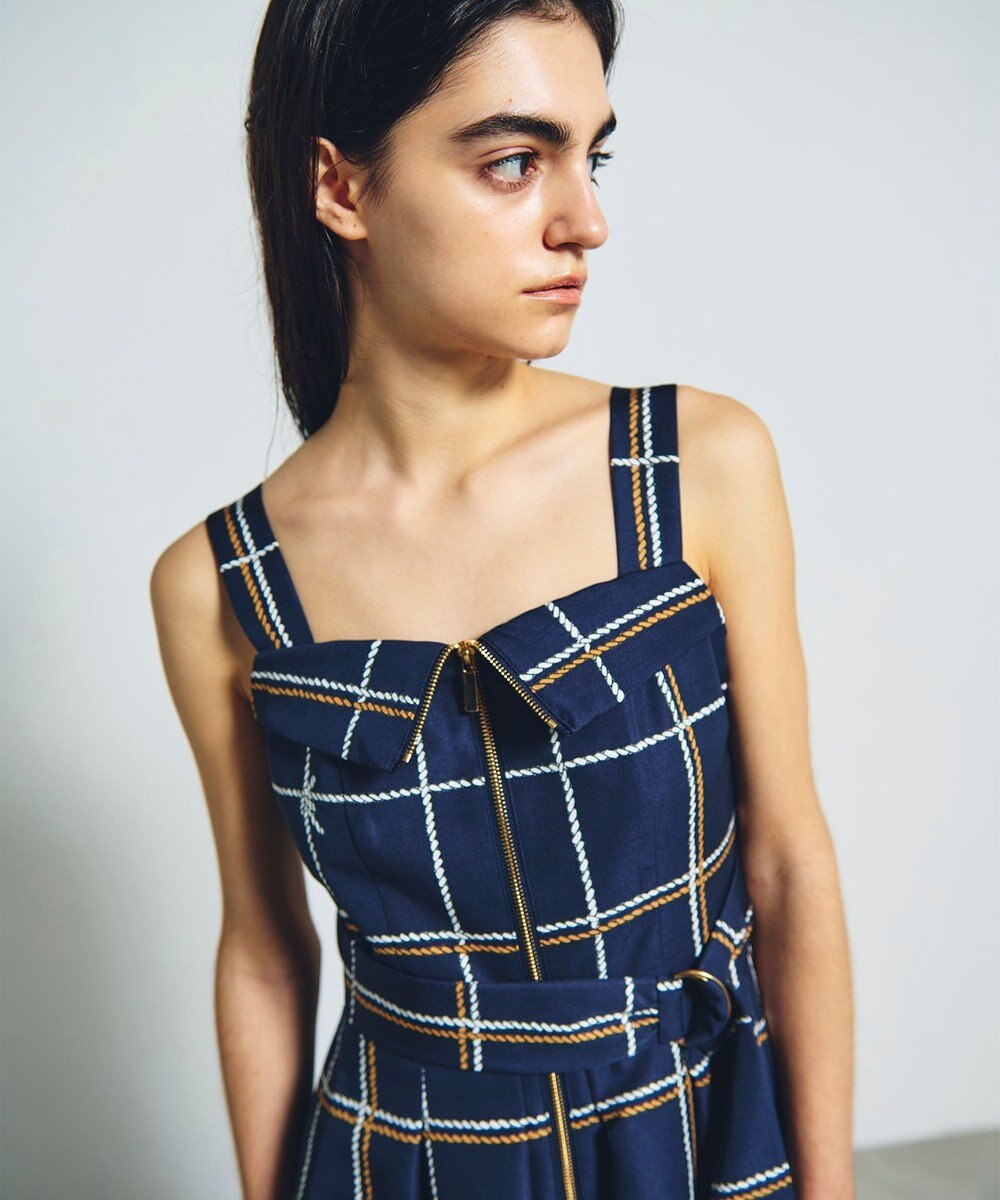 GRACE CONTINENTAL ロープチェックワンピース