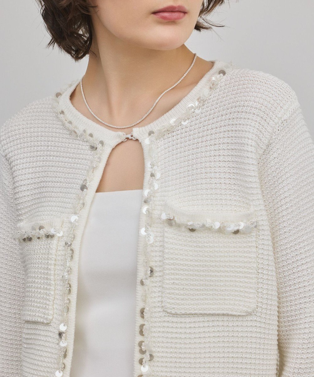 GRACE CONTINENTAL ブレードツイードニットジャケット 