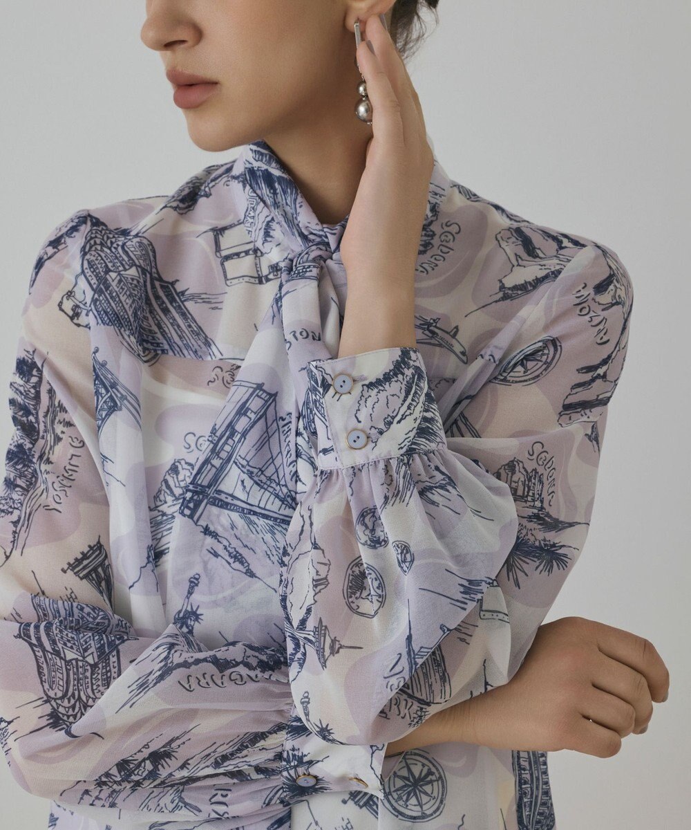 GRACE CONTINENTAL スカ－フタイブラウス 