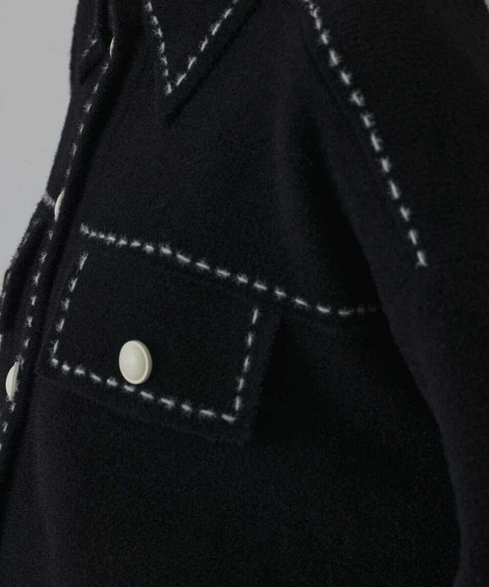 GRACE CONTINENTAL ステッチニットジャケット