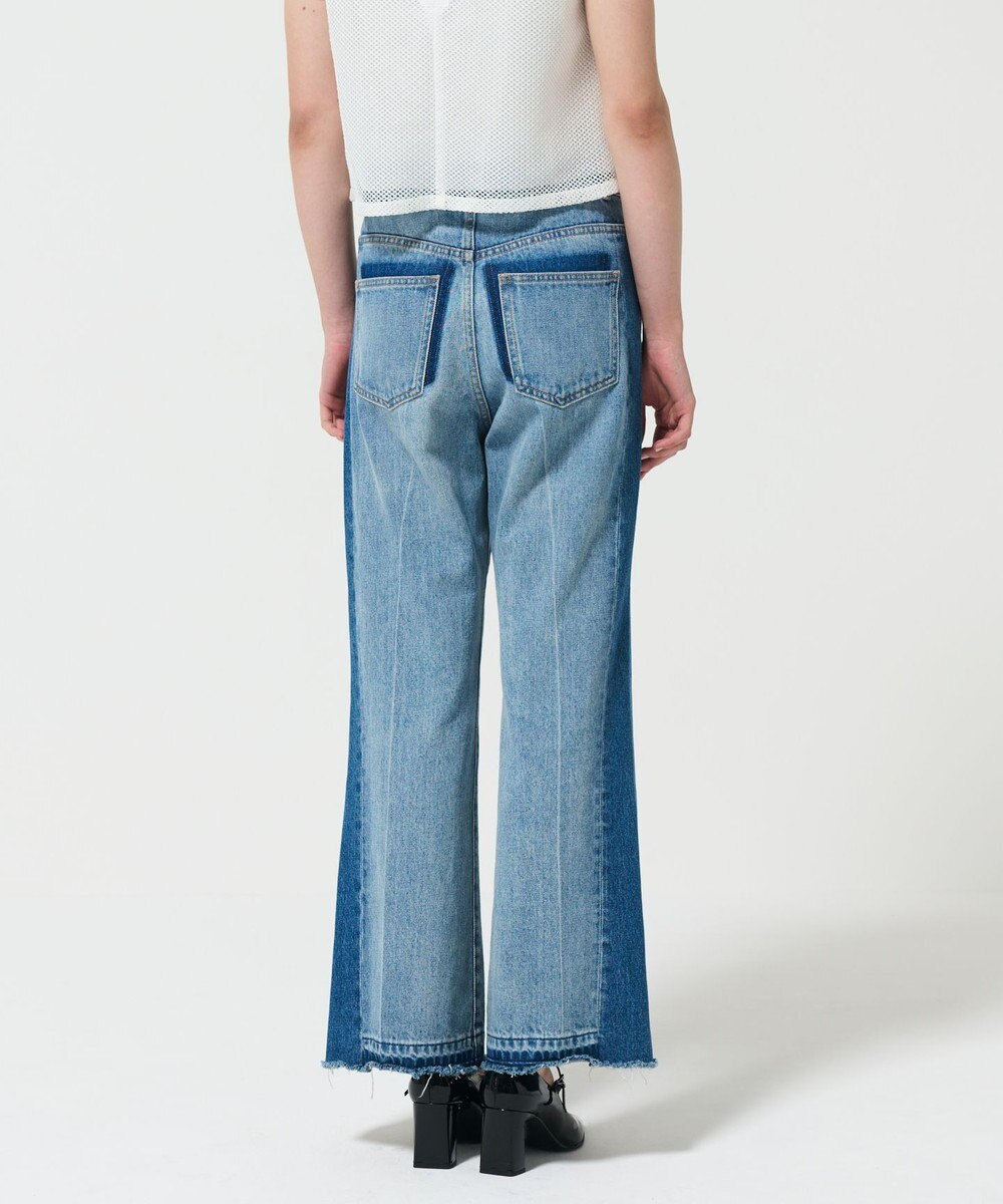 GRACE CONTINENTAL サイド切替フレアデニムパンツ 