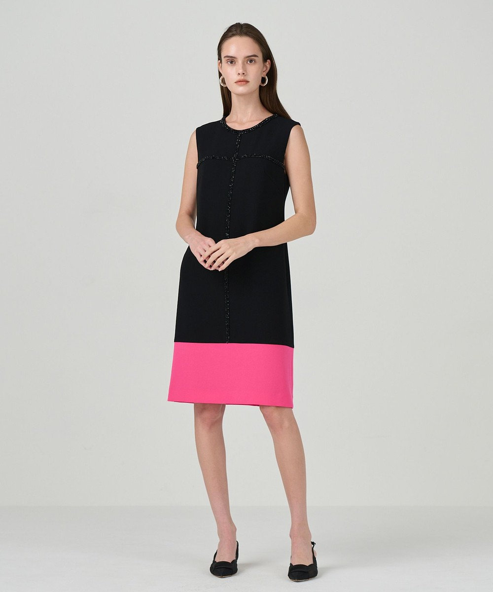 GRACE CONTINENTAL ビジューバイカラードレス