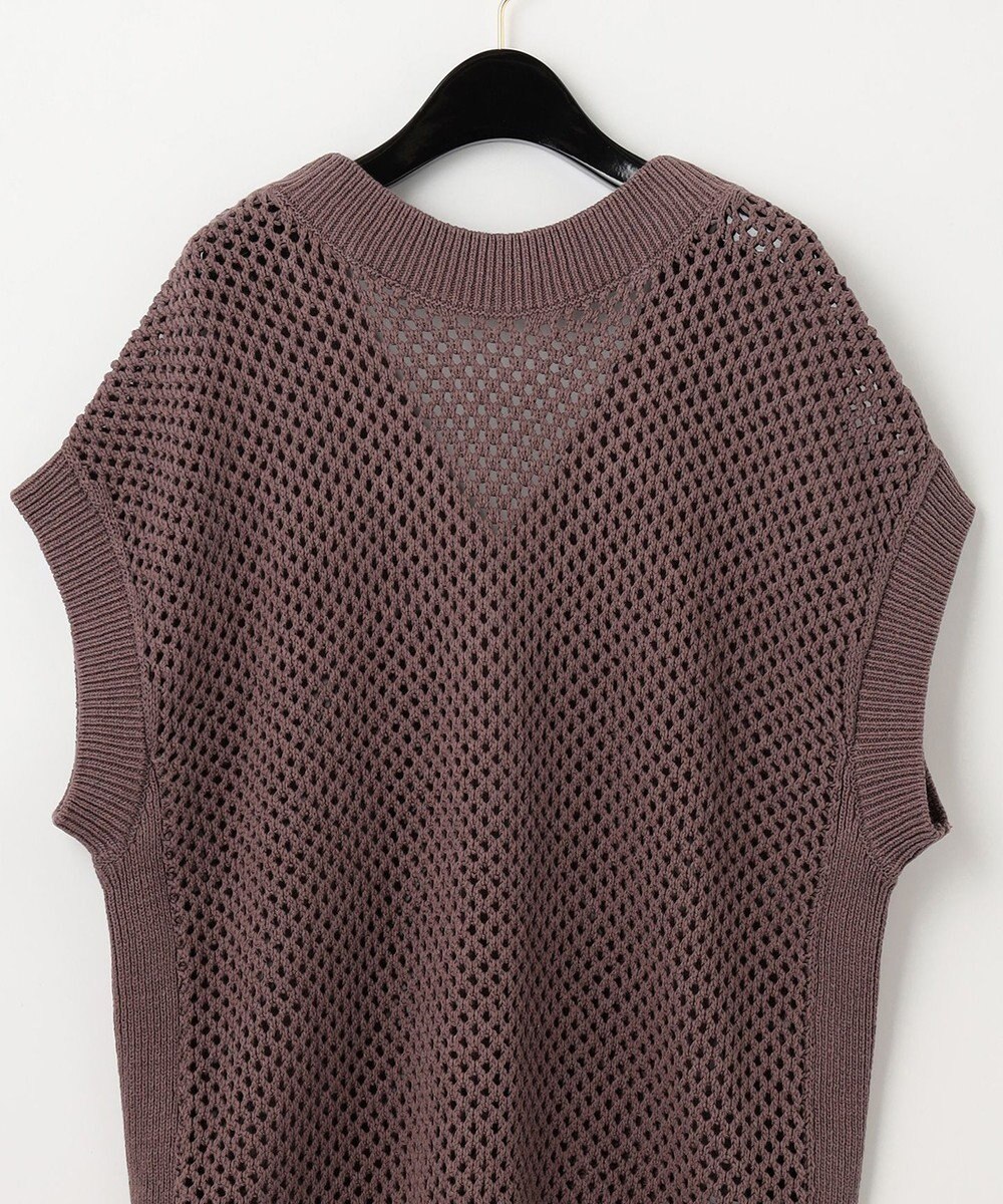 GRACE CONTINENTAL メッシュ2wayニットトップ 