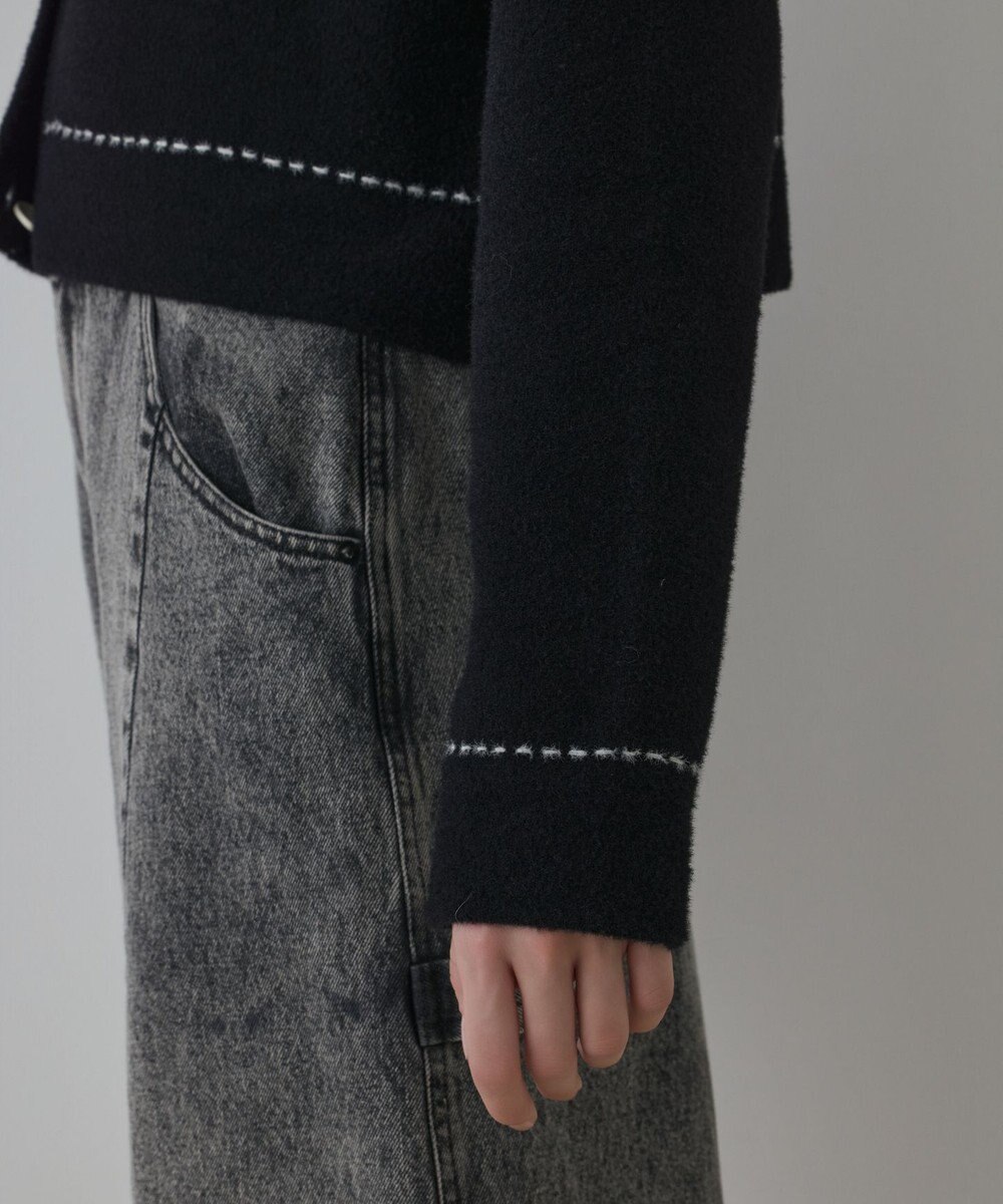 GRACE CONTINENTAL ステッチニットジャケット 