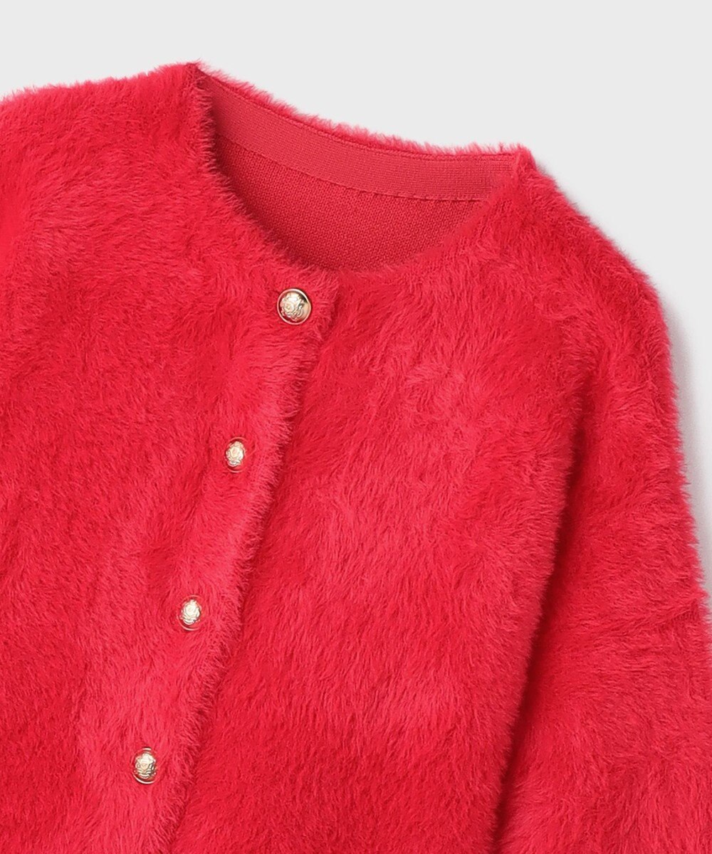 GRACE CONTINENTAL フェザーショートニットカーディガン 