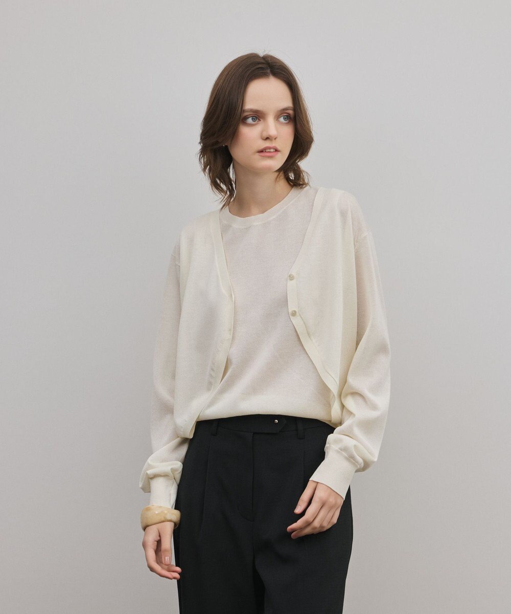 GRACE CONTINENTAL レイヤードニットトップ 