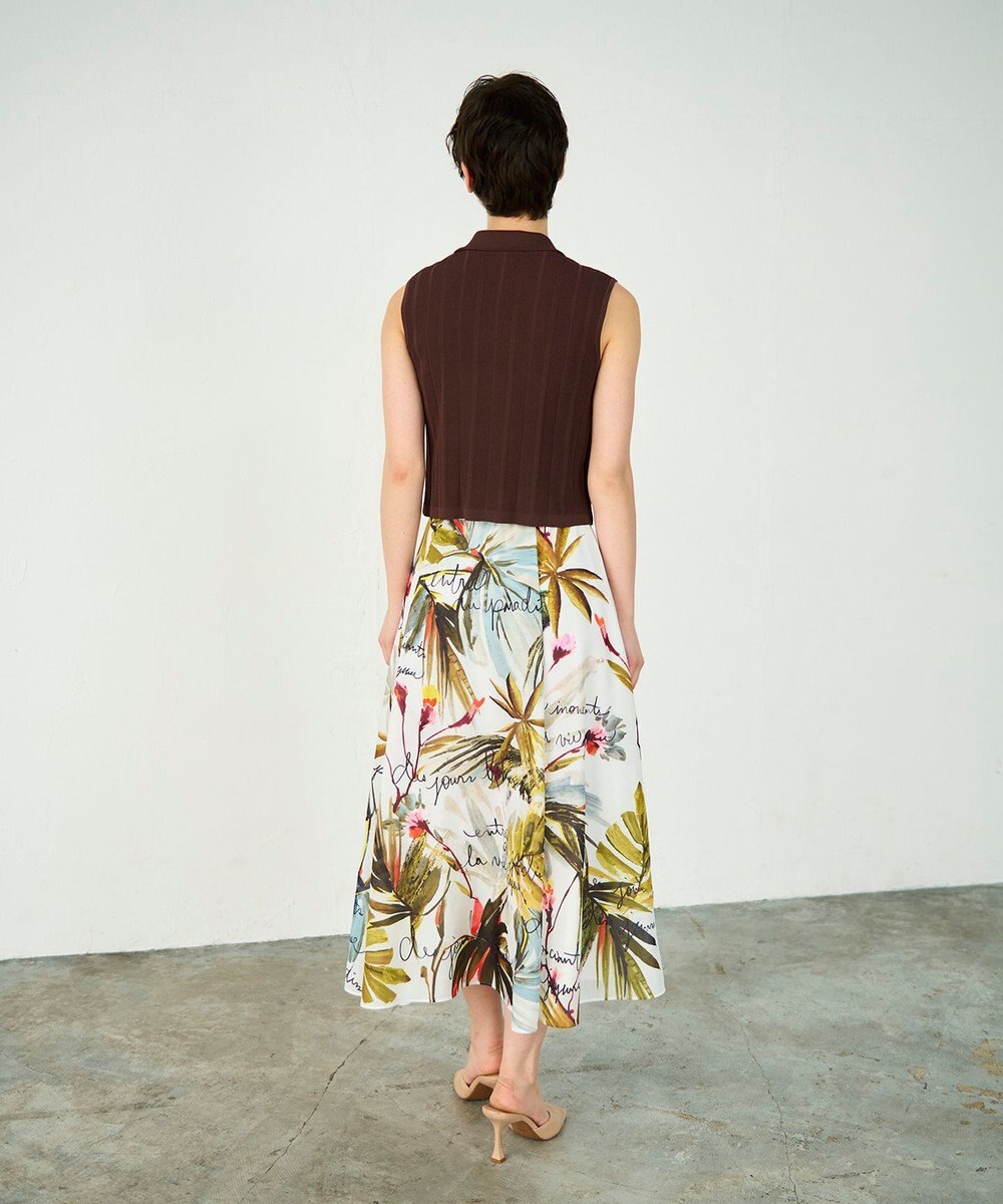 GRACE CONTINENTAL リゾートリーフプリントスカート