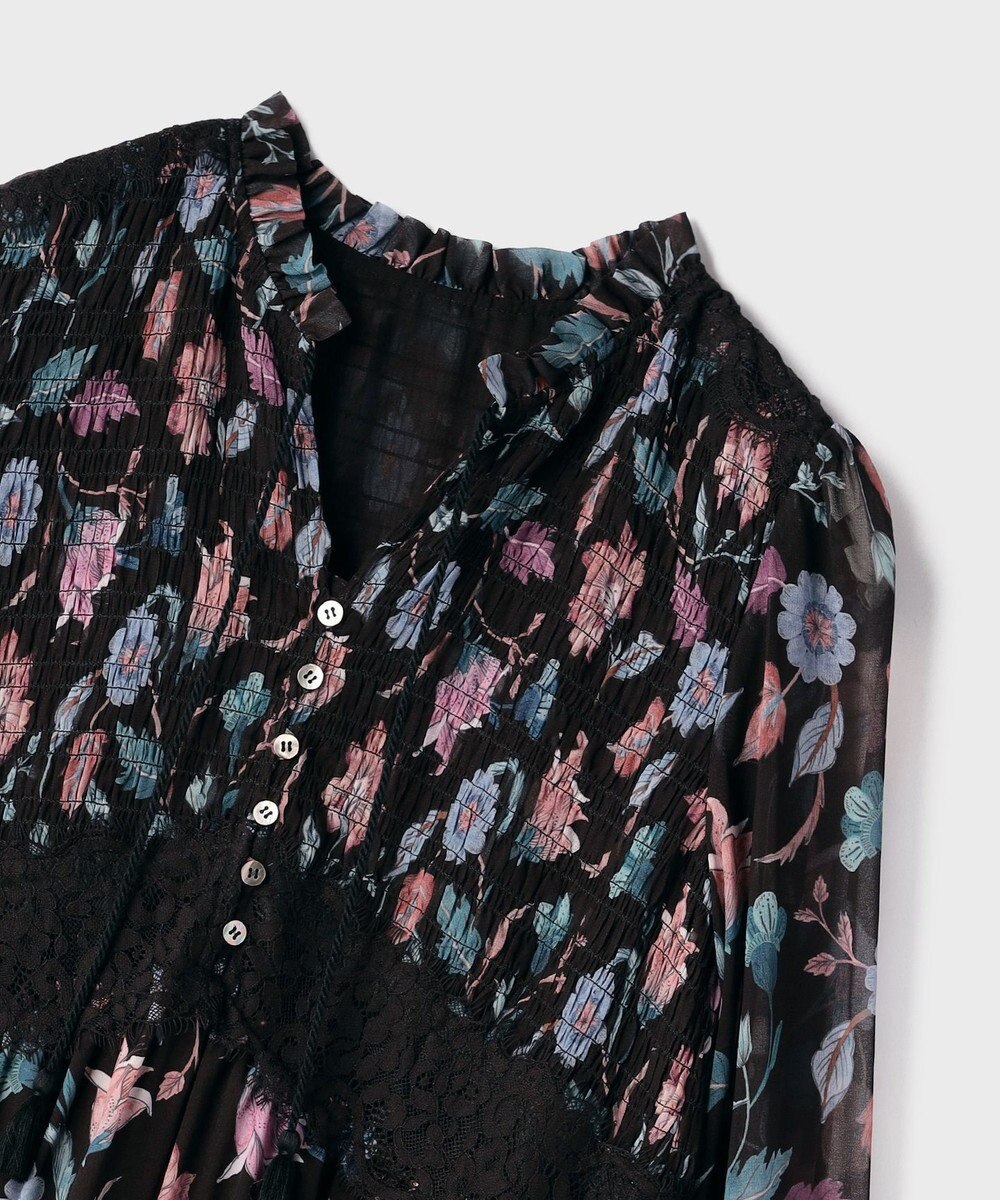 GRACE CONTINENTAL サラサプリントティアードワンピース 