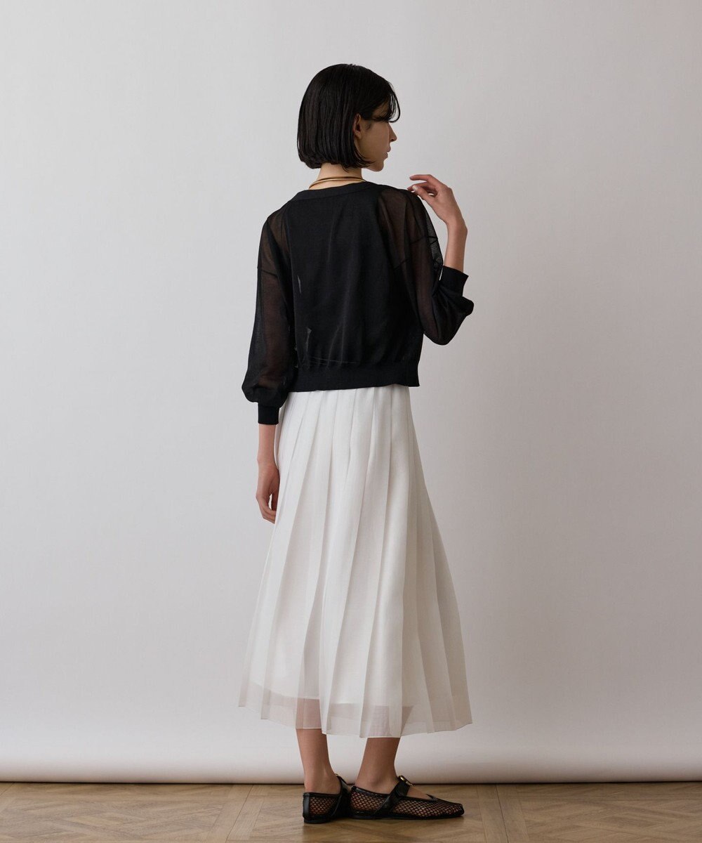 GRACE CONTINENTAL マットシアープリーツスカート 