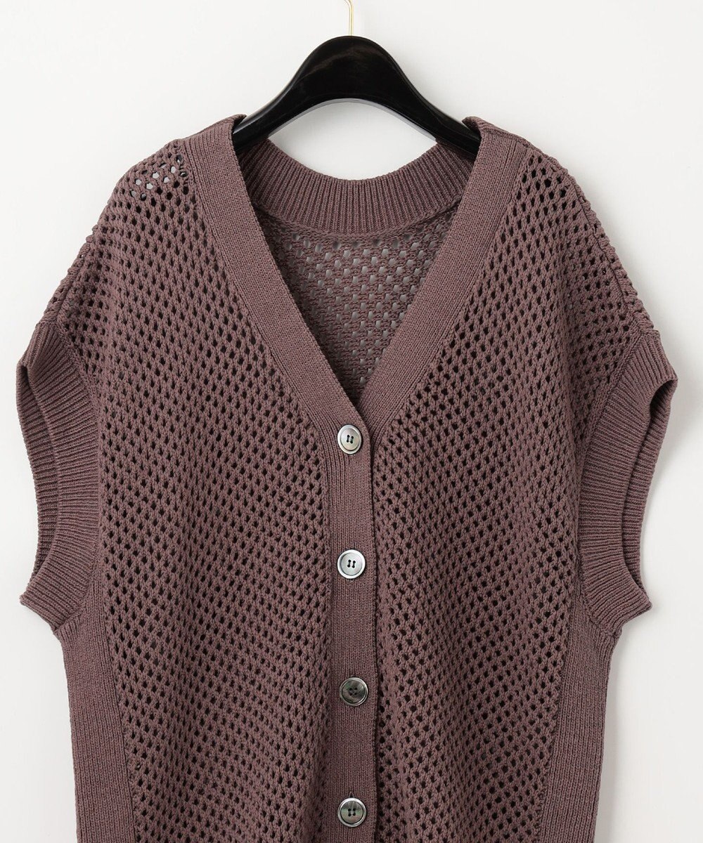 GRACE CONTINENTAL メッシュ2wayニットトップ 