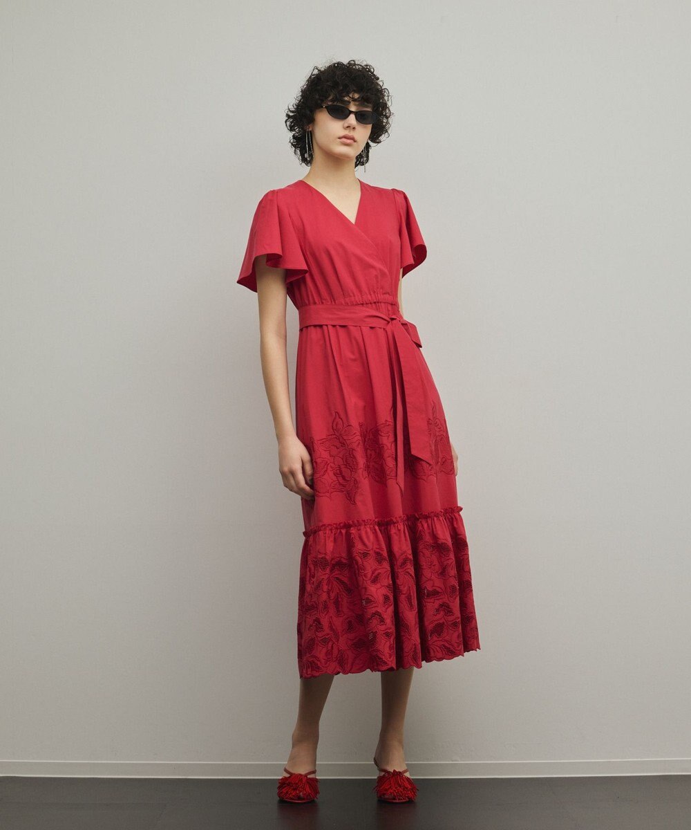 GRACE CONTINENTAL カットワーク刺繍ワンピース 