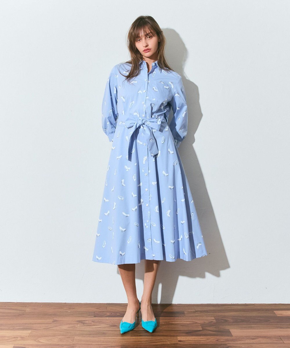 GRACE CONTINENTAL ヒールプリントシャツドレス 
