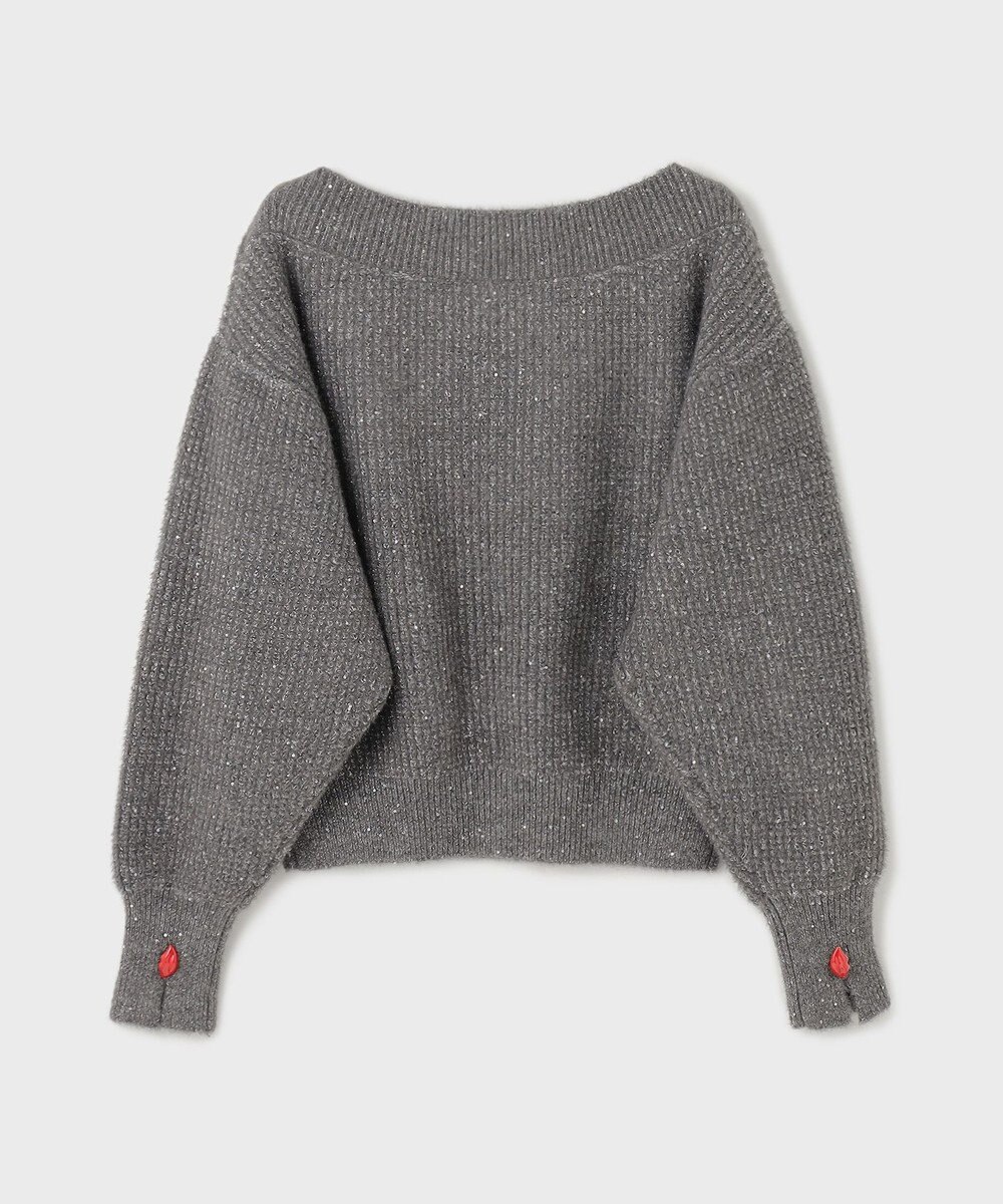 GRACE CONTINENTAL ラメリップニットトップ 