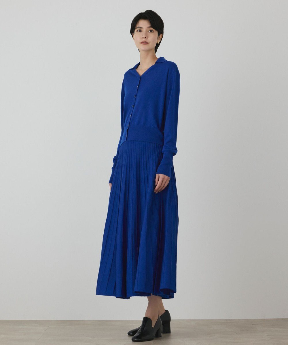 GRACE CONTINENTAL プリーツニットワンピース 