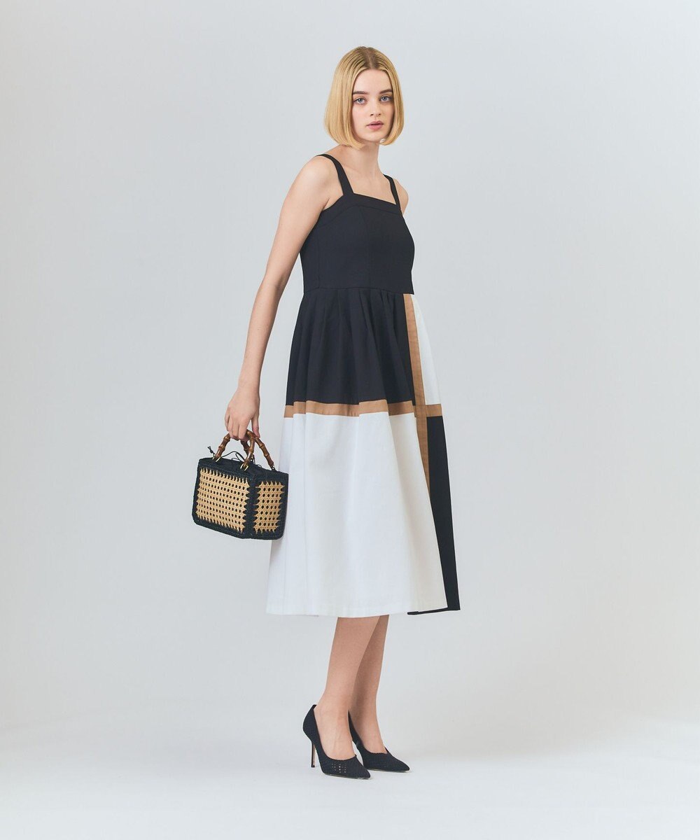GRACE CONTINENTAL ライン配色キャミドレス 