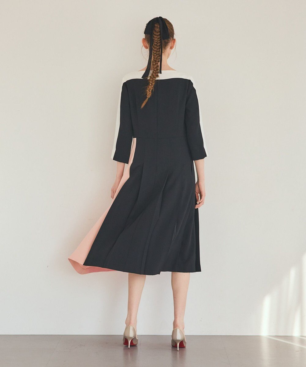 GRACE CONTINENTAL カラーブロックドレス 