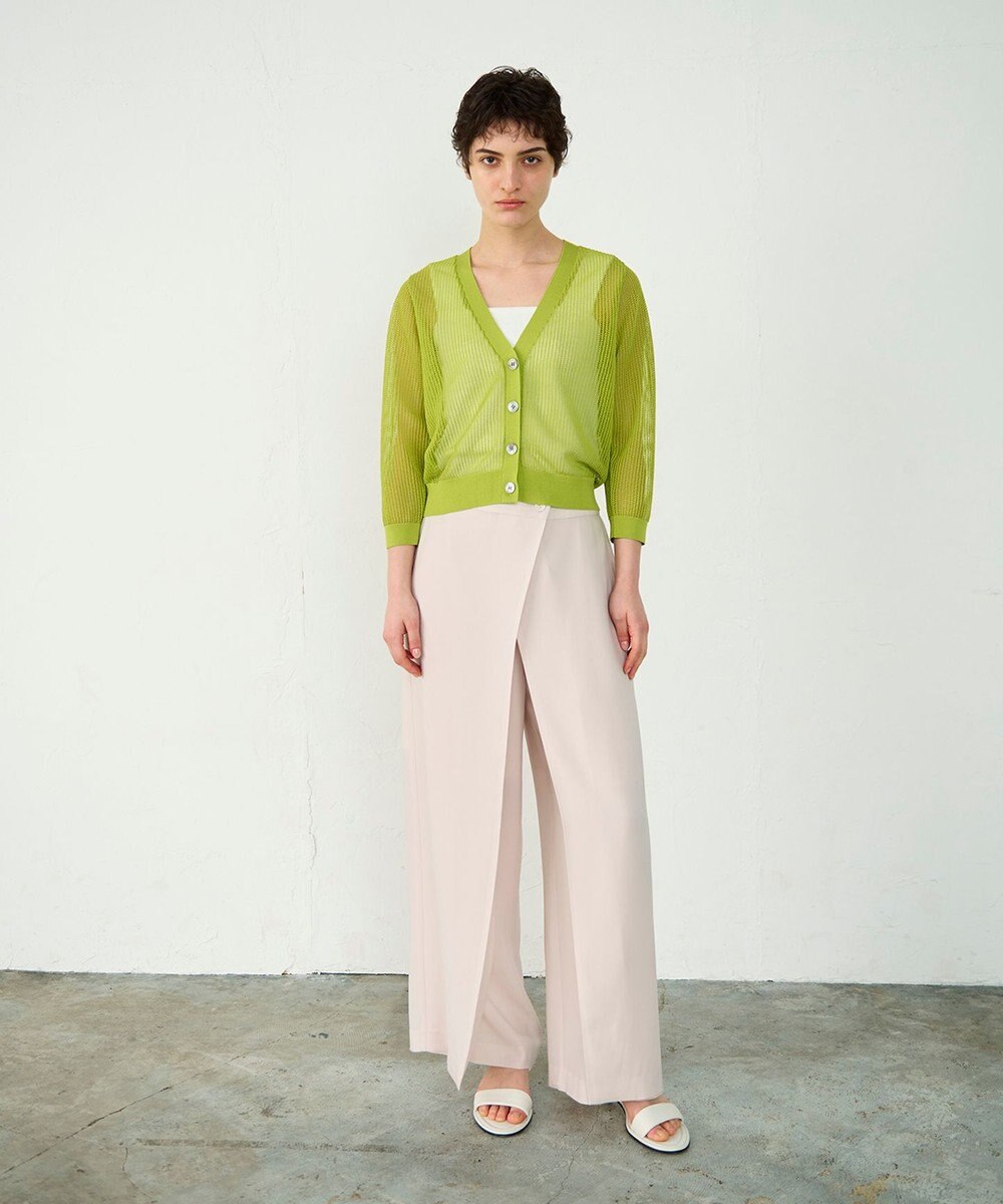 GRACE CONTINENTAL メッシュニットカーディガン