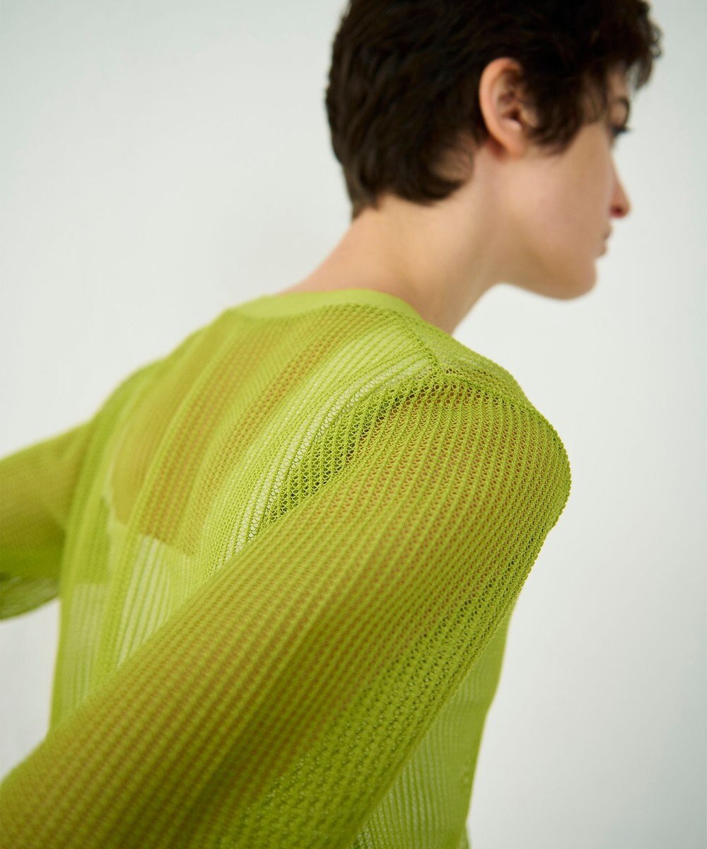 GRACE CONTINENTAL メッシュニットカーディガン 