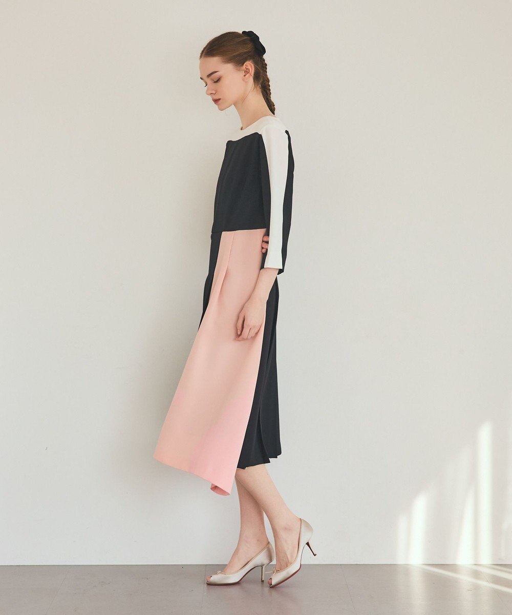 GRACE CONTINENTAL カラーブロックドレス 