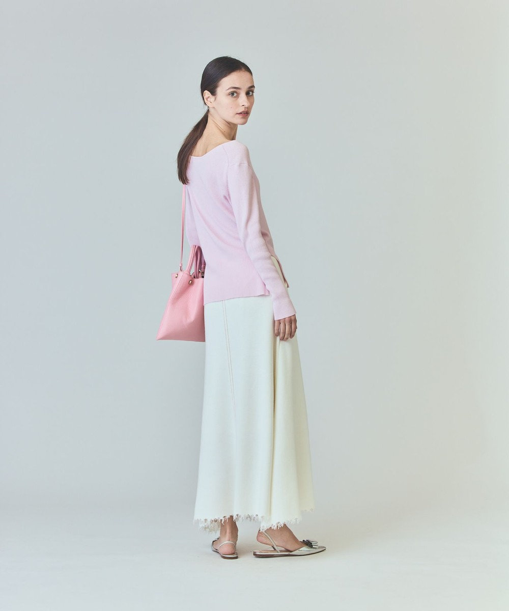 GRACE CONTINENTAL ロゴ刺繍リブトップ