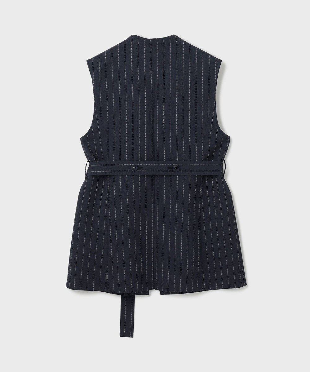 GRACE CONTINENTAL ストライプノーカラージレ 