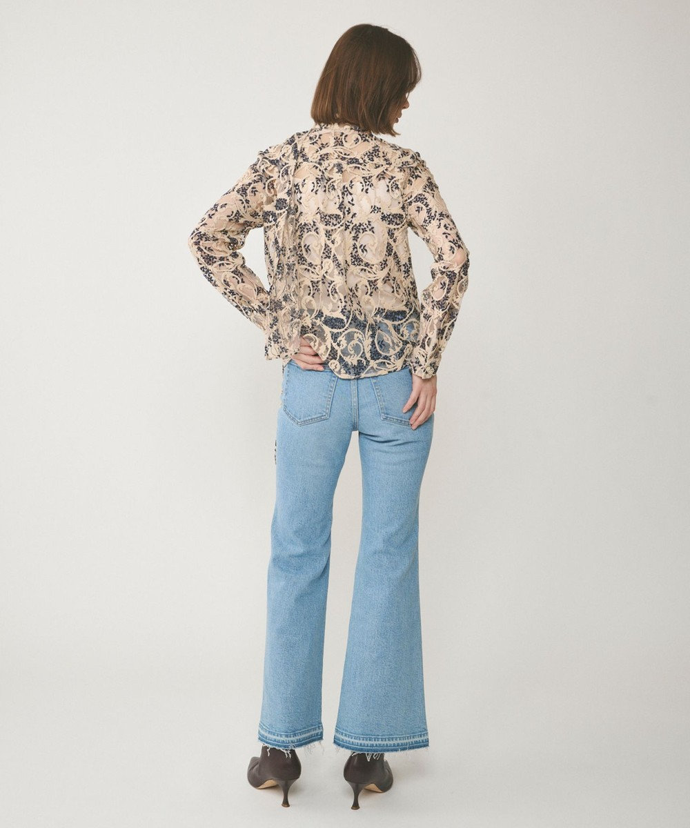 GRACE CONTINENTAL ボウタイ付レースブラウス